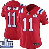 Women Nike Patriots 11 Julian Edelman Red 2019 Super Bowl LIII Vapor Untouchable Limited Jersey,baseball caps,new era cap wholesale,wholesale hats